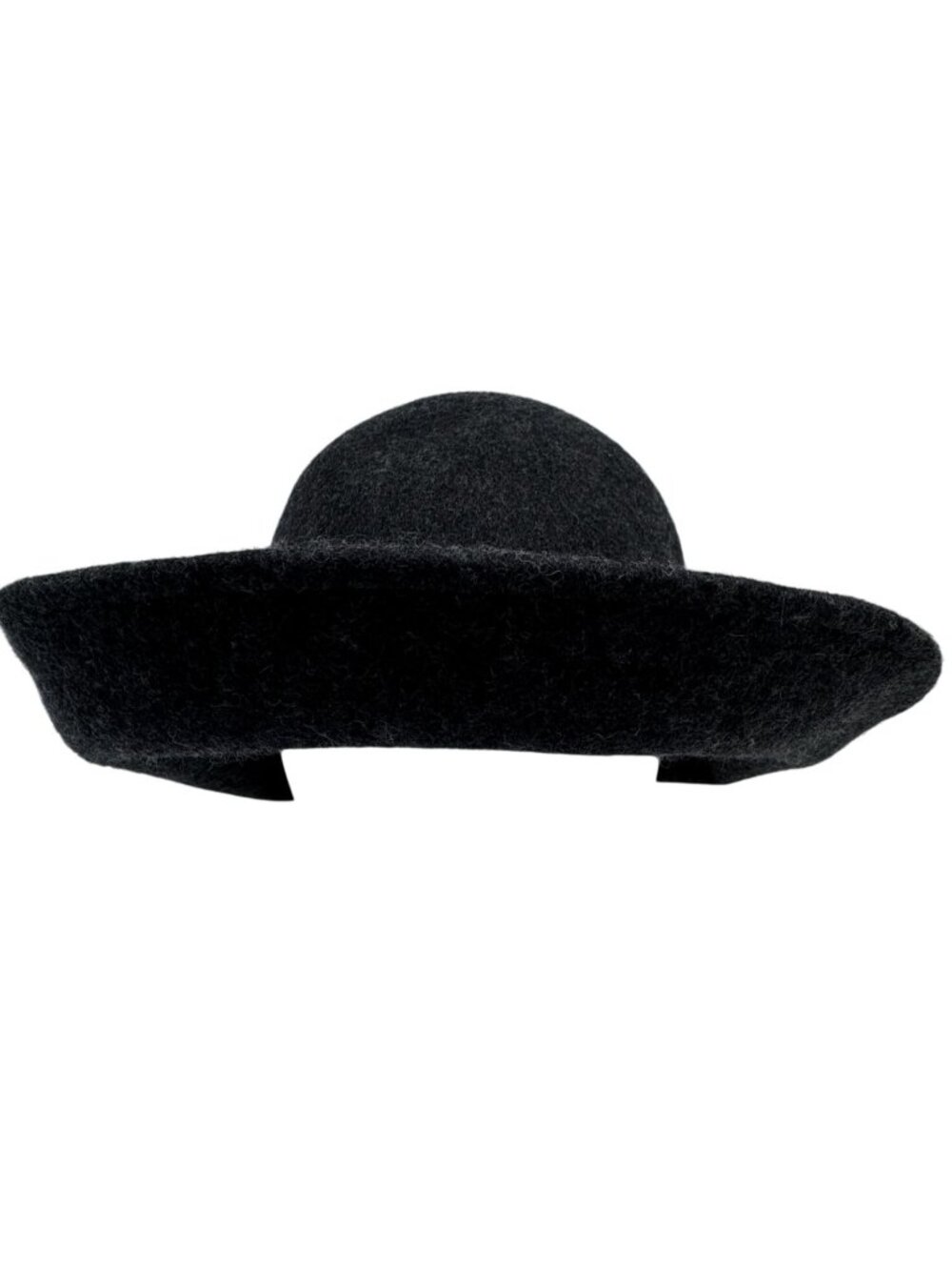 Vintage Scala Collection Womens Felt Wide Brim Hat Gray Retro Classic